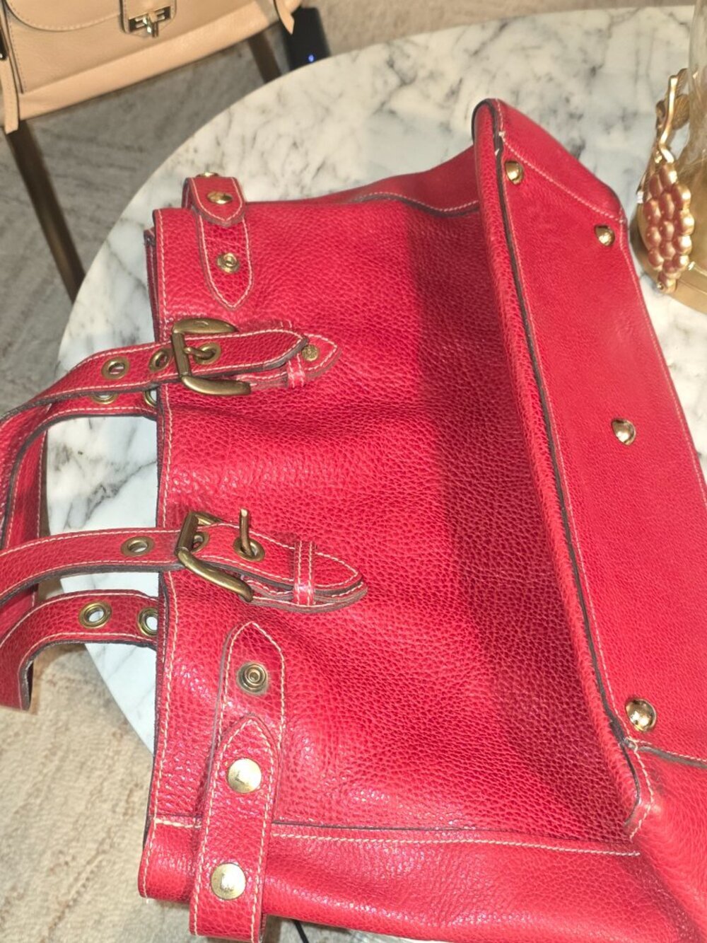 Vintage J&M Davidson Red Leather Handbag - Picture 12 of 16